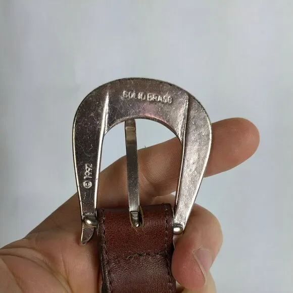 Vintage Zoo Animal Belt Womens 30 Brown Leather Turtle Elephant Tiger Zebra - Picture 8 of 14